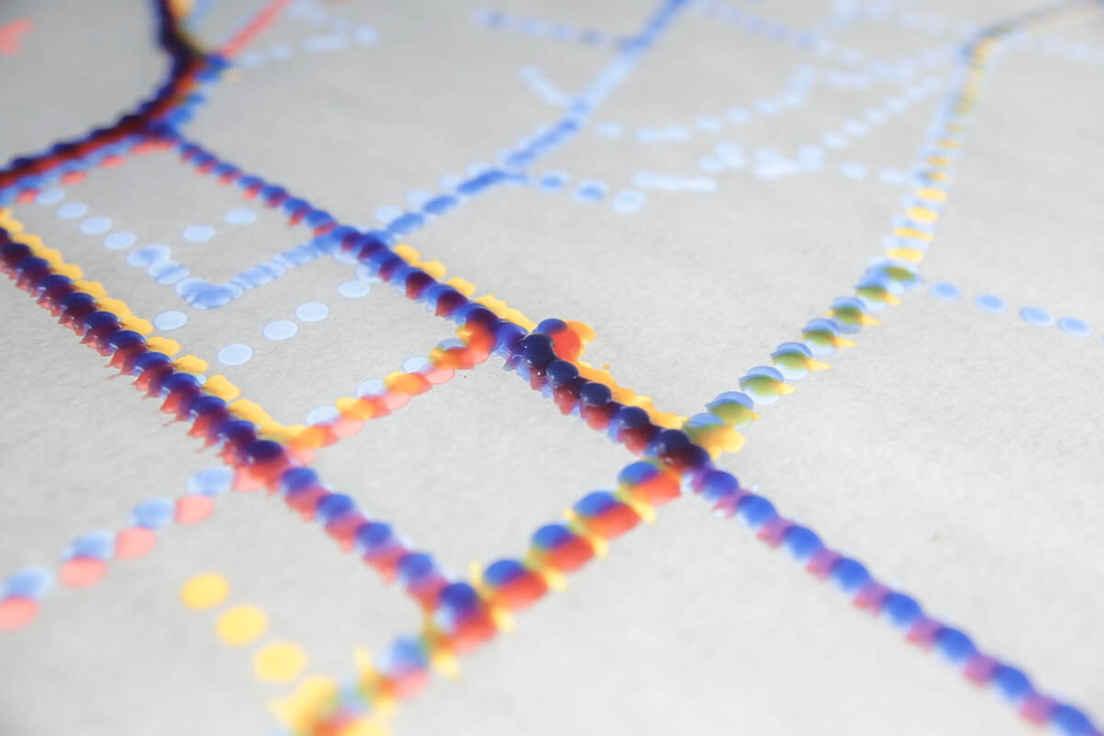 Wax layers on canvas